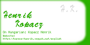 henrik kopacz business card